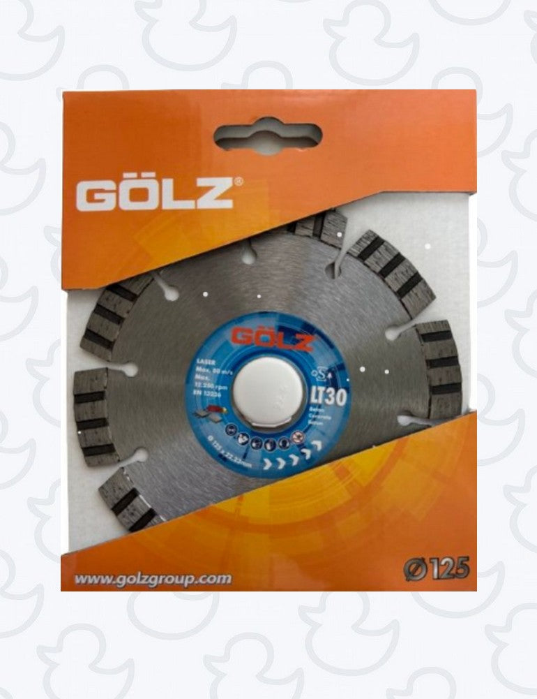 Disque à tronçonner le béton Prémium GOLZ 125 mm