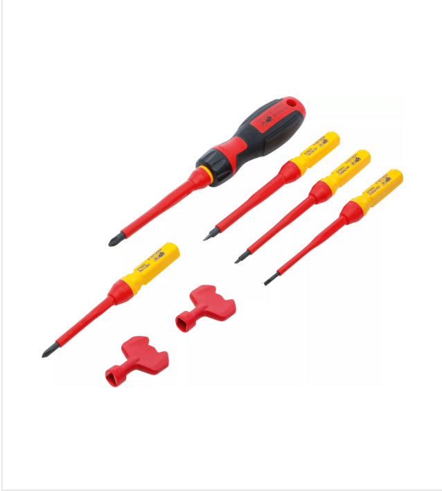 Jeu de tournevis à lames interchangeables 8 pièces BGS isolés 1000V
