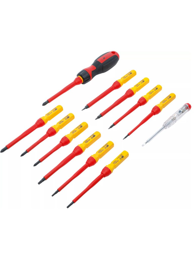 Jeu de tournevis à lames interchangeables 13 pièces BGS isolés 1000V