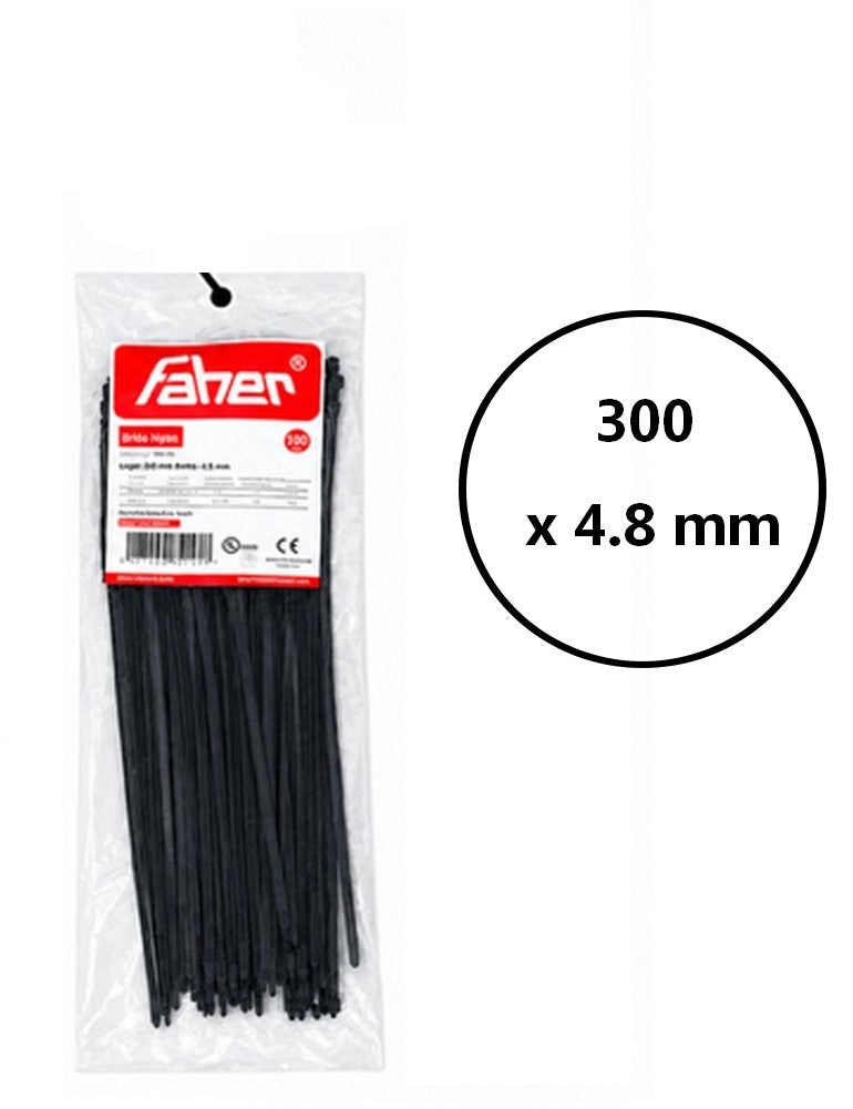 Colliers  de serrage nylon Type rilsan noir FAHER