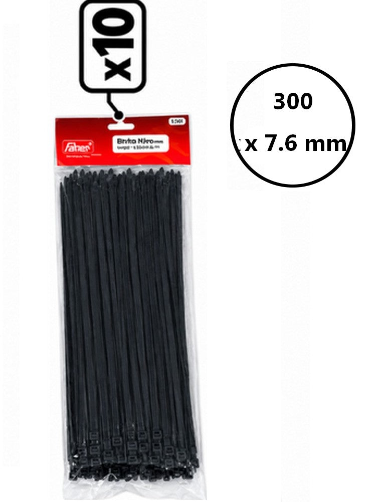 Colliers  de serrage nylon Type rilsan noir FAHER