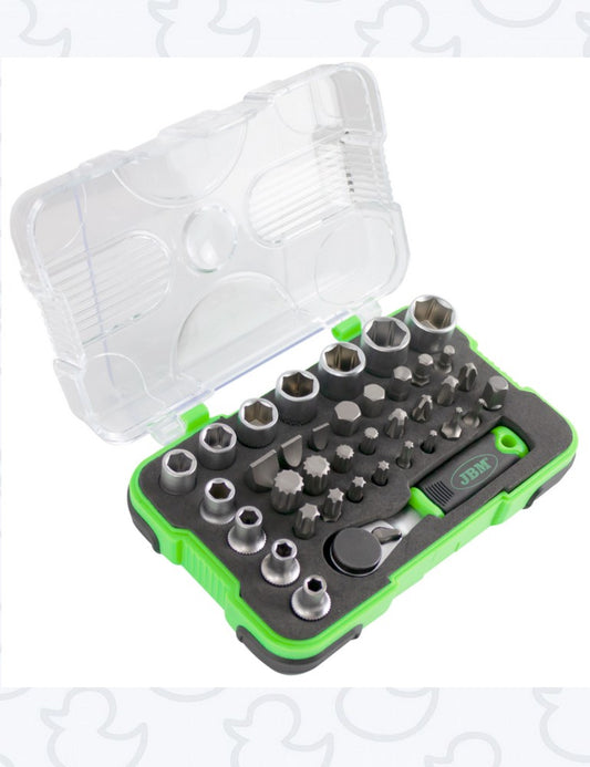 Mini coffret douilles et embouts 1/4 JBM