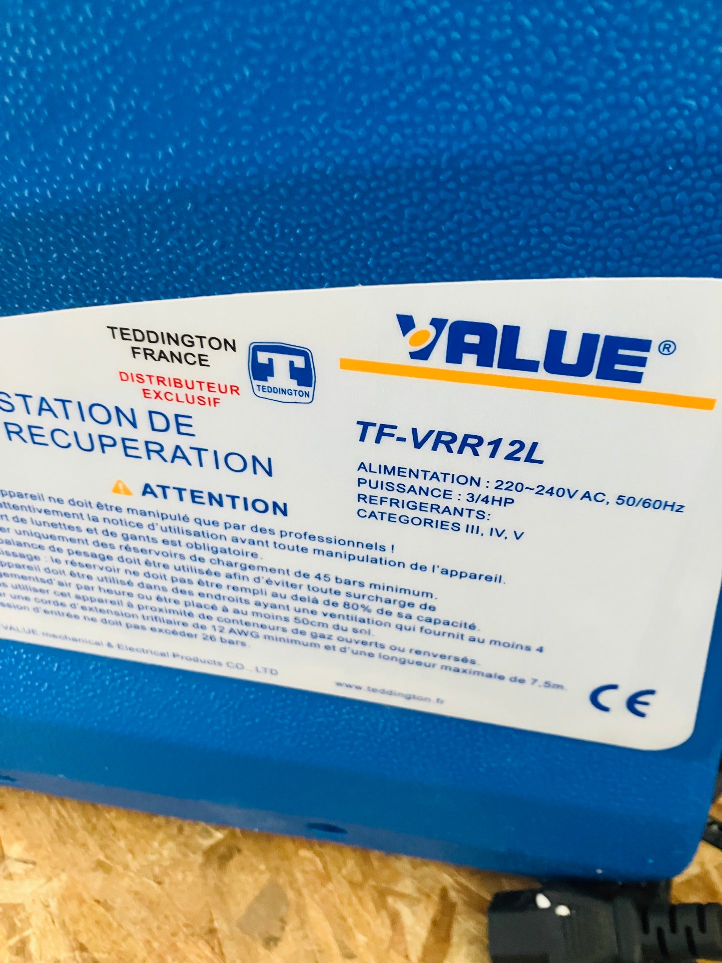 Station de récupération portable VALUE