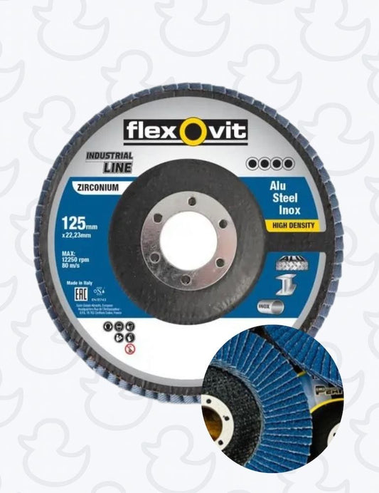 Disques à lamelles métal zirconium  FLEXOVIT Pro 125 mm (1 pcs)