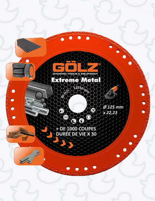Disque extrême Métal GOLZ LongLife 125 mm
