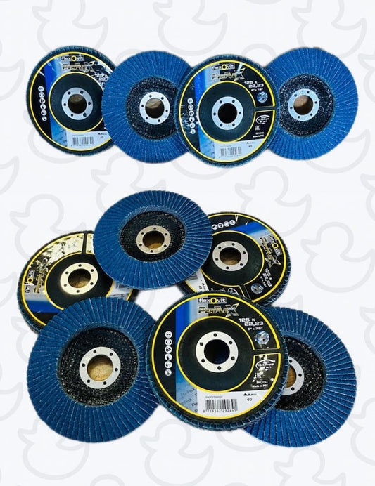 Pack de 10 Disques à lamelles métal zirconium  FLEXOVIT Pro 125 mm (10 pcs)